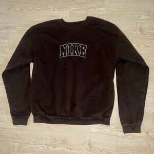 Unisex Brown Nike Crewneck - M